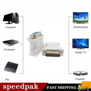 1* 15Pin VGA Female to 24+1 pin DVI-D Male Adapter J9K Laptop Converter U1T2 - Afbeelding 1 van 9