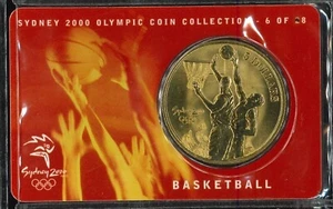2000 Australian Mint Bronze $5 Coin Basketball Sydney Olympics Commemorative - Picture 1 of 2
