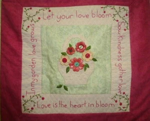 Let Your Love Bloom Handmade Wall Hanging 50cm x 50cm - Picture 1 of 2