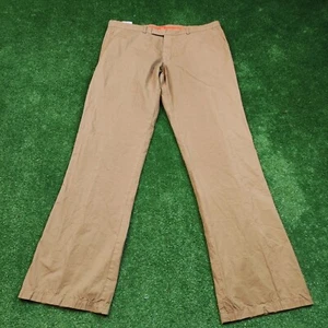 Hugo Boss Dress Pants Mens 38 Khakis Beige Straight Zip Fly casual lightweight - Picture 1 of 15