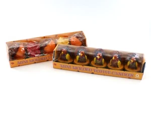 Mini Molded Votive Candles THANKSGIVING THEME Set of 2 Packs 5 Tealight Turkey - Picture 1 of 9