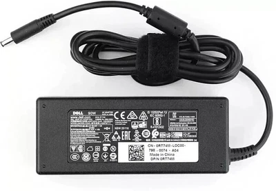 Dell 90W 4.5mm 19.5V 4.62A AC Adapter Charger RT74M LA90PM111 Laptop - Genuine - Image 1 of 3