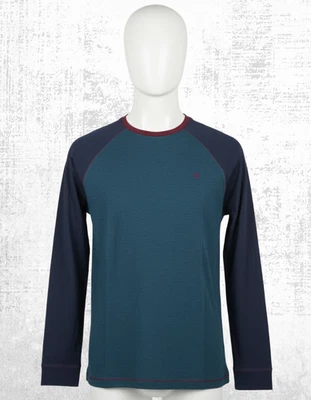 Men’s White Stuff  T-shirt Long Sleeve Raglan Teal Navy Multi (A Bit Defect) - Image 1 of 4