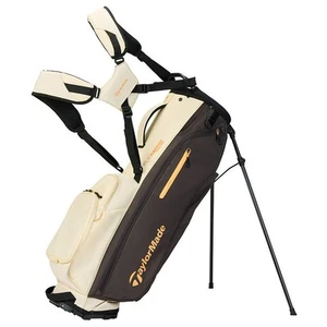 NEW 2025 TaylorMade Flextech Cream-Brown 4 Way Stand/Carry Golf Bag - Picture 1 of 2