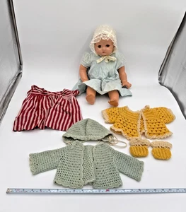 Vintage Ideal Doll 20'' Sleepy Eyes Comp Soft Body 30-40s w clothes Molded Hair - Picture 1 of 20