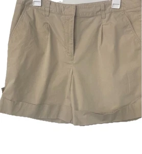 Talbots Women’s Stretch Khaki Shorts Size 12  - Picture 1 of 9