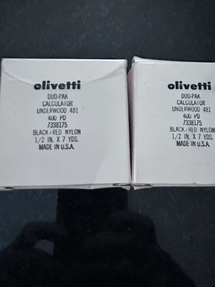 Lote de 2 Cintas Olivetti Duo-Pak Negro Rojo Nylon 73388175 Underwood 481 400PD Foto 1 de 3