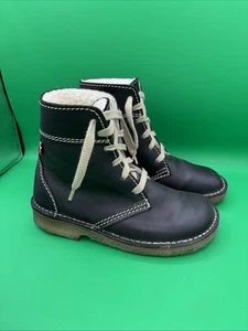 Duckfeet Women's Odense Leather Wool Lind Lace-Up Boots Slate Grey Size EU 40 - Picture 1 of 11