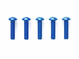 Tamiya 53768 3x12mm Round Head Socket Screw / Blue (5 Pcs.), (TRF's/TB Evo's), N - Picture 1 of 3