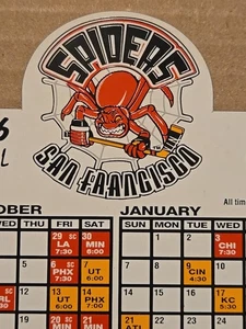 RARO 1995-96 SAN FRANCISCO SPIDERS Programma Calamita IHL Hockey League Inaugurazione - Foto 1 di 8