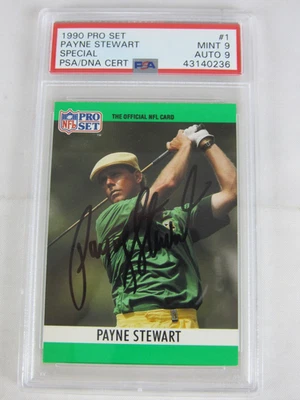 1990 Pro-Set Payne Stewart Special Golf Auto Signed PSA 9/9 G872 - Image 1 of 3