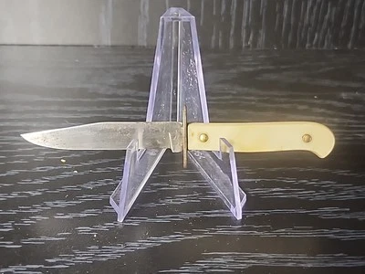 VINTAGE MINIATURE BOWIE  COLONIAL KNIFE CO. w/ Sheath very Good 👍 Condition  - Image 1 of 4