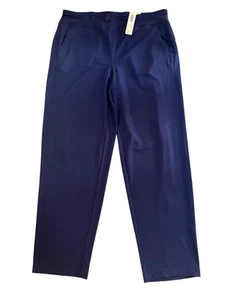 Weekends by Chicos NWT Peyton Pants 2 Regular Straight Pull On Navy NEW Stretch - Picture 1 of 8
