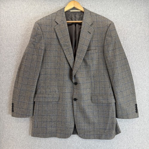 Blazer uomo Burberry 44L Kensington giacca lana cappotto sportivo grigio finestra USA