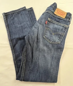 Pantalones de mezclilla azul pierna recta calce ajustado lavado medio Levis 513 para hombre 30x30 - Imagen 1 de 11