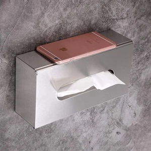 Tissue Box Cover Stylish Stainless Steel Paper Facial Cover Modern Metal Tissue - Picture 1 of 7