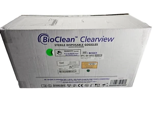 Case BioClean Clearview BCGS1 Sterile Single Use Goggles Ansell 829869 EXP 05/26 - Picture 1 of 5
