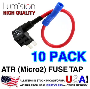 10 Micro2 ATR APT Pack Add-A-Circuit Lumision Fuse Tap Lot Dash Cam Radar DIY - Picture 1 of 10