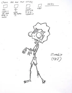 INVADER ZIM First Generation JOHN FOUNTAIN SIGNED Model Cel Copy Art #IZ - Bild 1 von 2