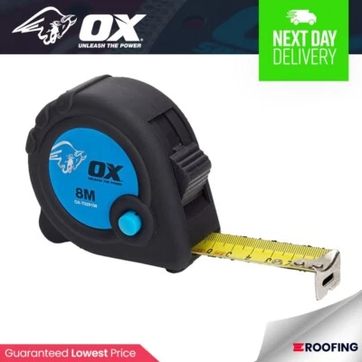 TAPEMEASURE OX Tools T029108 Trade Construction Metric Only Tape Measure - 8m
