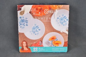 Set of 4 Pioneer Woman Signature Corelle Evie-Blue Appetizer Plates - Picture 1 of 5