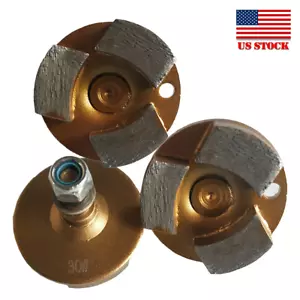 3 Pcs Grinding Blades Heads Accessory for 220V Hand-push Concrete Floor Grinder - Picture 1 of 3