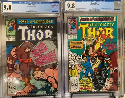 Thor 411-412 CGC 9.8 + New Warriors 0-75 + Annuals Marvel 1990 - Image 1 of 4