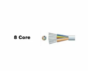 Alarm Cable 4/6/8 Core White Burglar Detection Security Wire PVC Insulated 10m - Picture 1 of 2