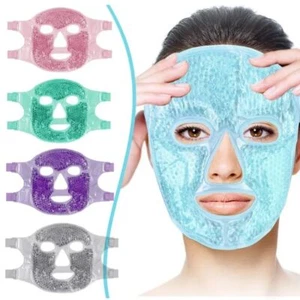 Cooling Sleep Mask Ice Gel Face Mask Gel Beads Eye Mask Face Skin Care Unisex - Picture 1 of 23