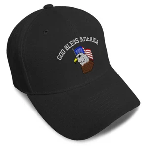 Baseball Cap U.S. Flag God Bless America Embroidery Dad Hats for Men & Women - Picture 1 of 41