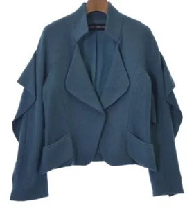 HIROKO KOSHINO Women Jacket Blue Coat 38(Approx. S) Authentic - Picture 1 of 7