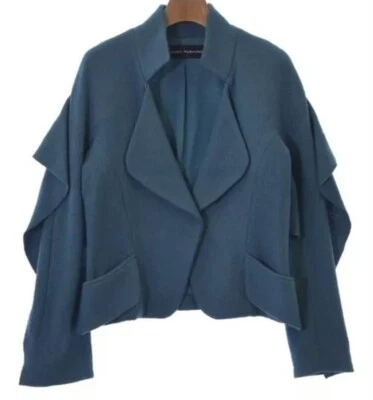 HIROKO KOSHINO Women Jacket Blue Coat 38(Approx. S) Authentic - Image 1 of 4