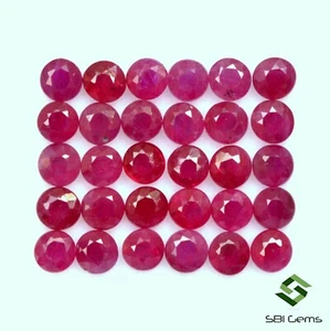 3 mm Natural Ruby Round Cut Lot 15 Pcs 2.04 Cts Calibrated Faceted Loose Gems - Picture 1 of 4