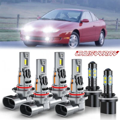 6X LED Headlight High Low Beam+Fog Light Bulbs For Saturn SC1 SC2 1997-2002 - Image 1 of 4