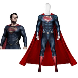 Man of Steel Superman Costume Cosplay Suit Clark Kent Ver1 Handmade - Picture 1 of 12