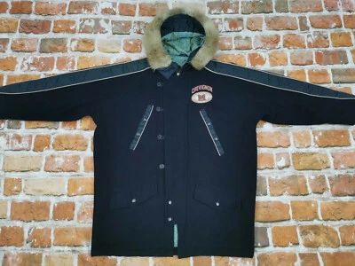 Chevignon Vintage Universidad Abrigo PARKA Kern Condado Azul Talla: L Punta Top - Imagen 1 de 4