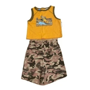 Vintage Disney Outfit NEU 12 Monate orange braun Rafting Kajak Winnie Puuh - Bild 1 von 6