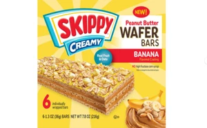 2 Pk SKIPPY Creamy Banana Coating & Peanut Butter Wafer bars 2 Boxs=12 Bars - Picture 1 of 3