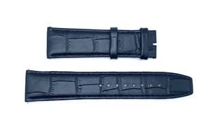 Men's Tommy Bahama 22mm Black Leather Watch Band NO BUCKLE - Picture 1 of 2