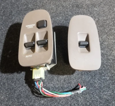 Interruptor de ventana eléctrica lateral del conductor y del pasajero OEM 1991-1997 Toyota Previa TAN Foto 1 de 4