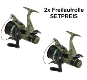 2x Freilaufrolle Lineaeffe Vigor Commander Camo 60 mit Schnur Paarpreis TOP - Bild 1 von 1