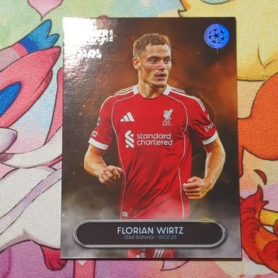 FLORIAN WIRTZ - 2025-26 TOPPS SUMMER SIGNINGS - ORANAGE PARALLEL /25 - Image 1 of 2