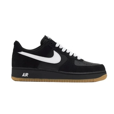 Nike Air Force 1 Low '07 Black Gum Light Brown White IB6388-001 Men's Size New - Image 1 of 4