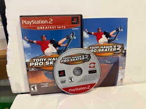 Tony Hawk Pro Skater 3 PS2 CIB Greatest Hits custodia disco etichetta nera autentico - Foto 1 di 4
