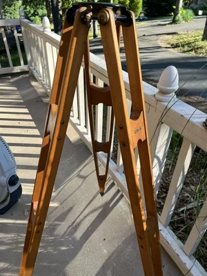 Vintage  Dietzgen Wooden Surveying  Tripod 51” Rare - Image 1 of 4