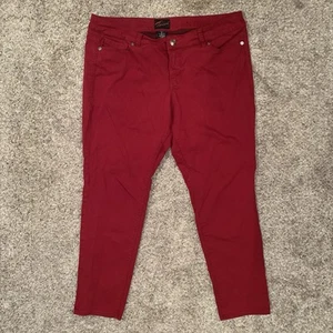 Torrid Hose Damen Größe 20 Rot Stretch Jegging - Bild 1 von 7