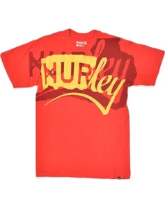 HURLEY Mens Classic Fit Graphic T-Shirt Top Small Red Cotton DT01 - Picture 1 of 3