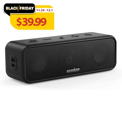 Anker Soundcore 3 Portable Bluetooth Speaker Stereo Waterproof 24Hr Play |Refurb - Image 1 of 4