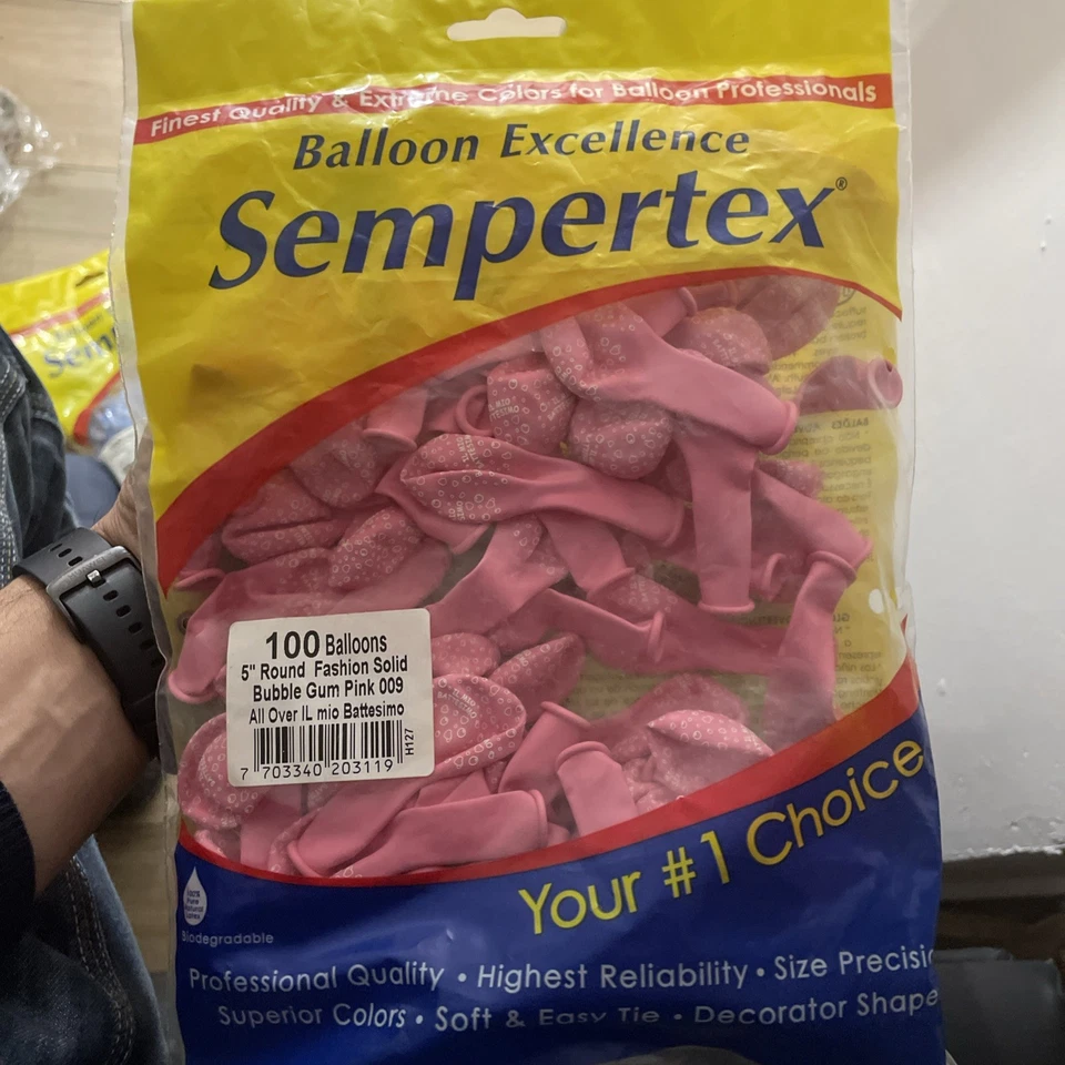 100 Palloncini 5”  Rosa Tutti Il Mio Battesimo - Immagine 1 di 3