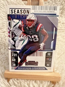2024 Panini Contenders Season Ticket Rhamondre Stevenson Patriots No. 68 - Bild 1 von 2